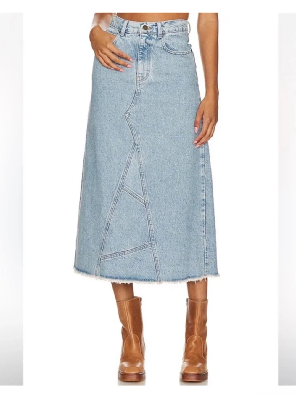 Spell Eve Denim Skirt in‎ Sun Washed Blue Size XS
